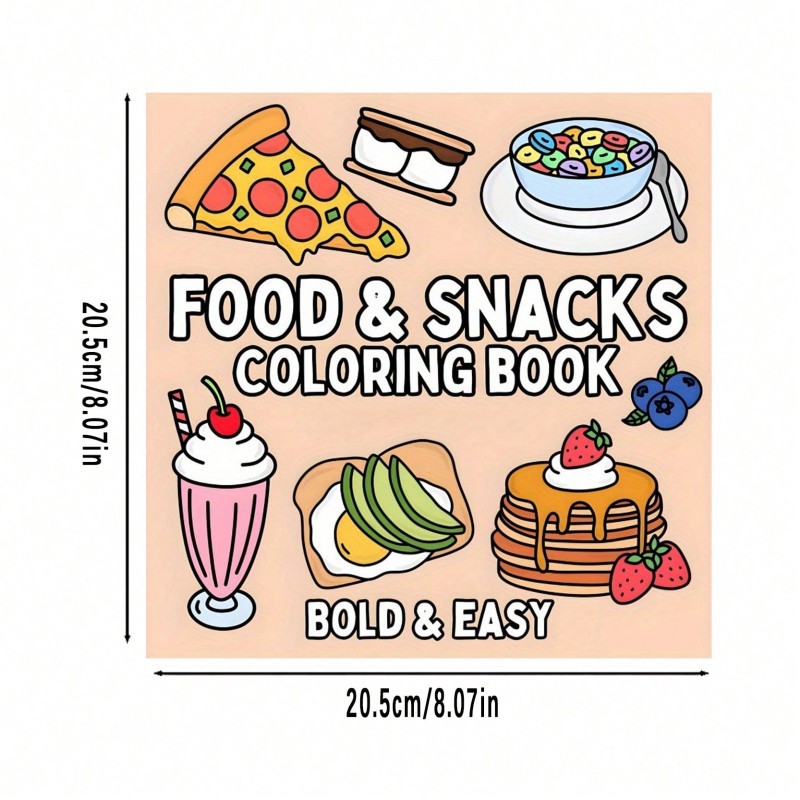 Food Snacks Coloring Book - Buku Mewarnai Bertema Makanan & Camilan