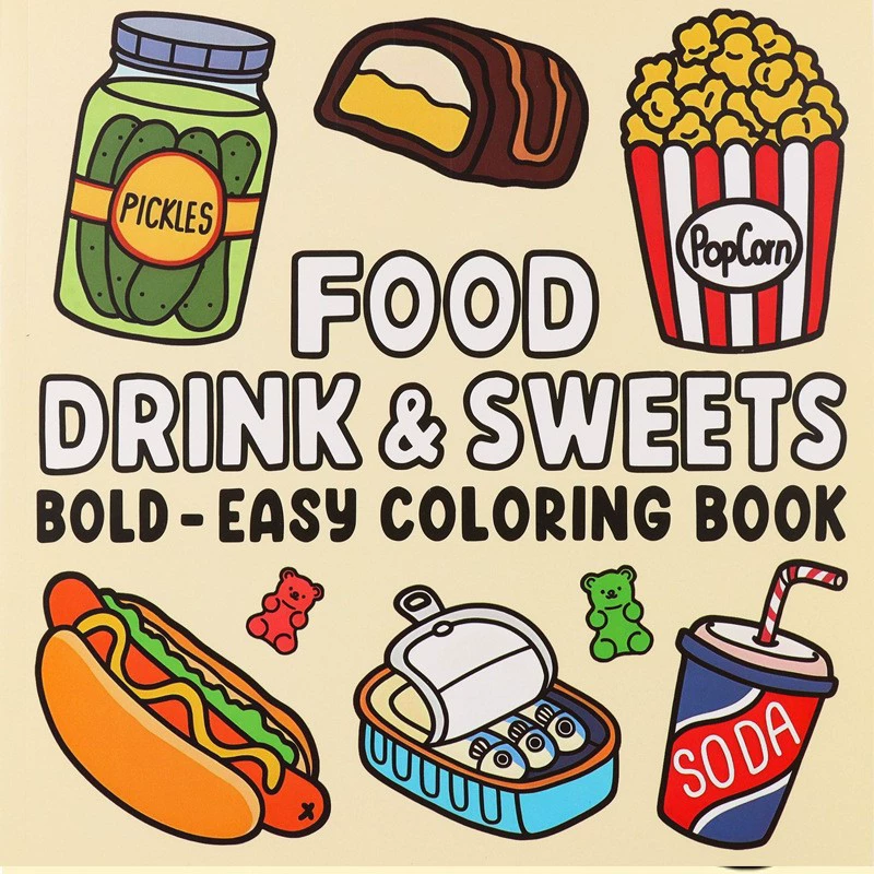 Food Snacks Coloring Book - Buku Mewarnai Makanan, Minuman, dan Hidangan