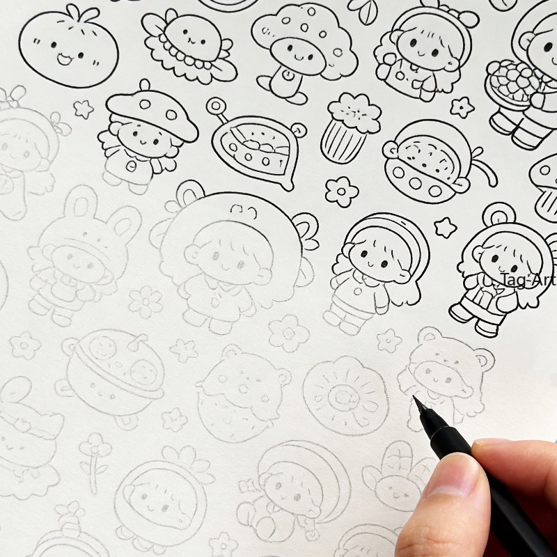 Food Snacks Coloring Book - Buku Gambar Tangan untuk Menghilangkan Kecemasan,