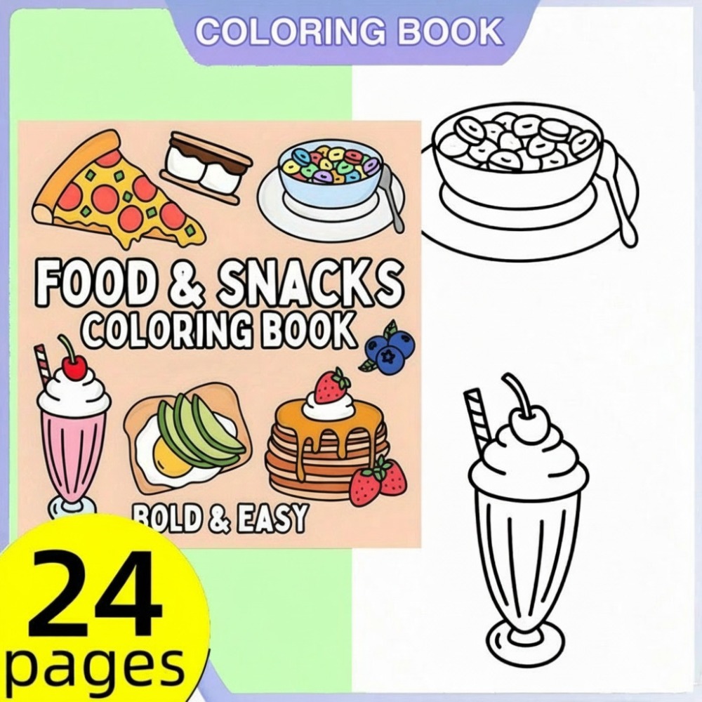 Food Snacks Coloring Book - Buku Mewarnai Makanan dan Camilan 24