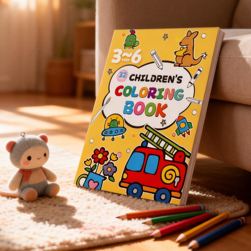 Food Snacks Coloring Book - Buku Gambar Anak-Anak, Berisi Gambar Berwarna,