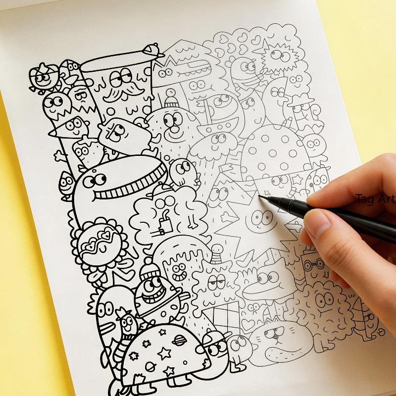 Buku Gambar Tangan untuk Mengh - Food Snacks Coloring Book ulasan dan harga