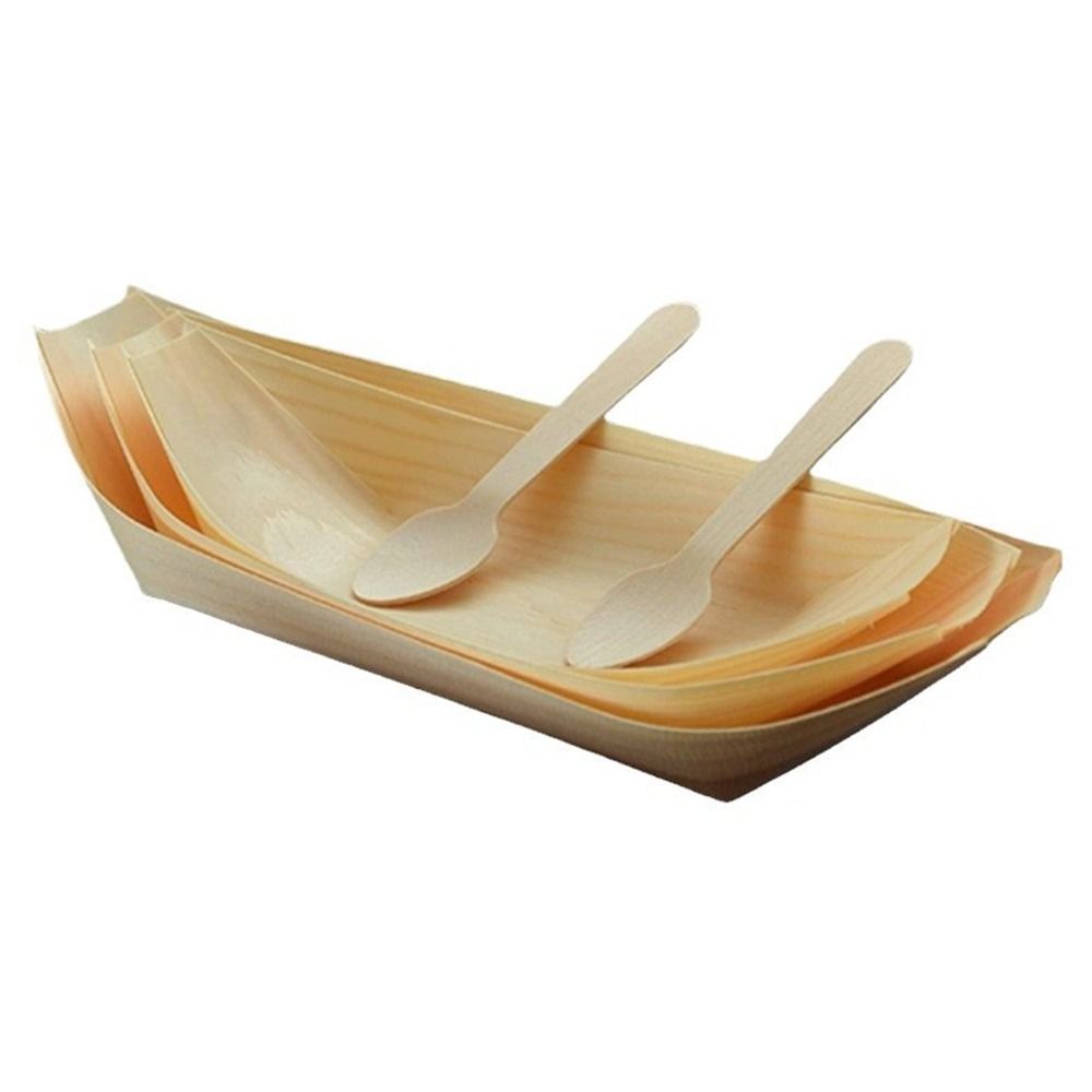 50 Buah Piring Kayu Sekali Pak - Food In Japanese Snacks ulasan dan harga