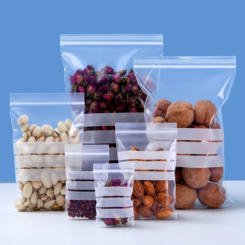 200PCS Kantong Plastik PE Tran - Food Snacks For School ulasan dan harga