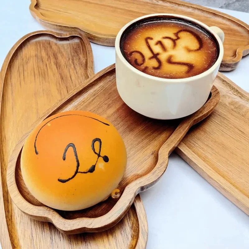 Nampan kopi kayu bergaya Jepan - Food In Japanese Snacks ulasan dan harga