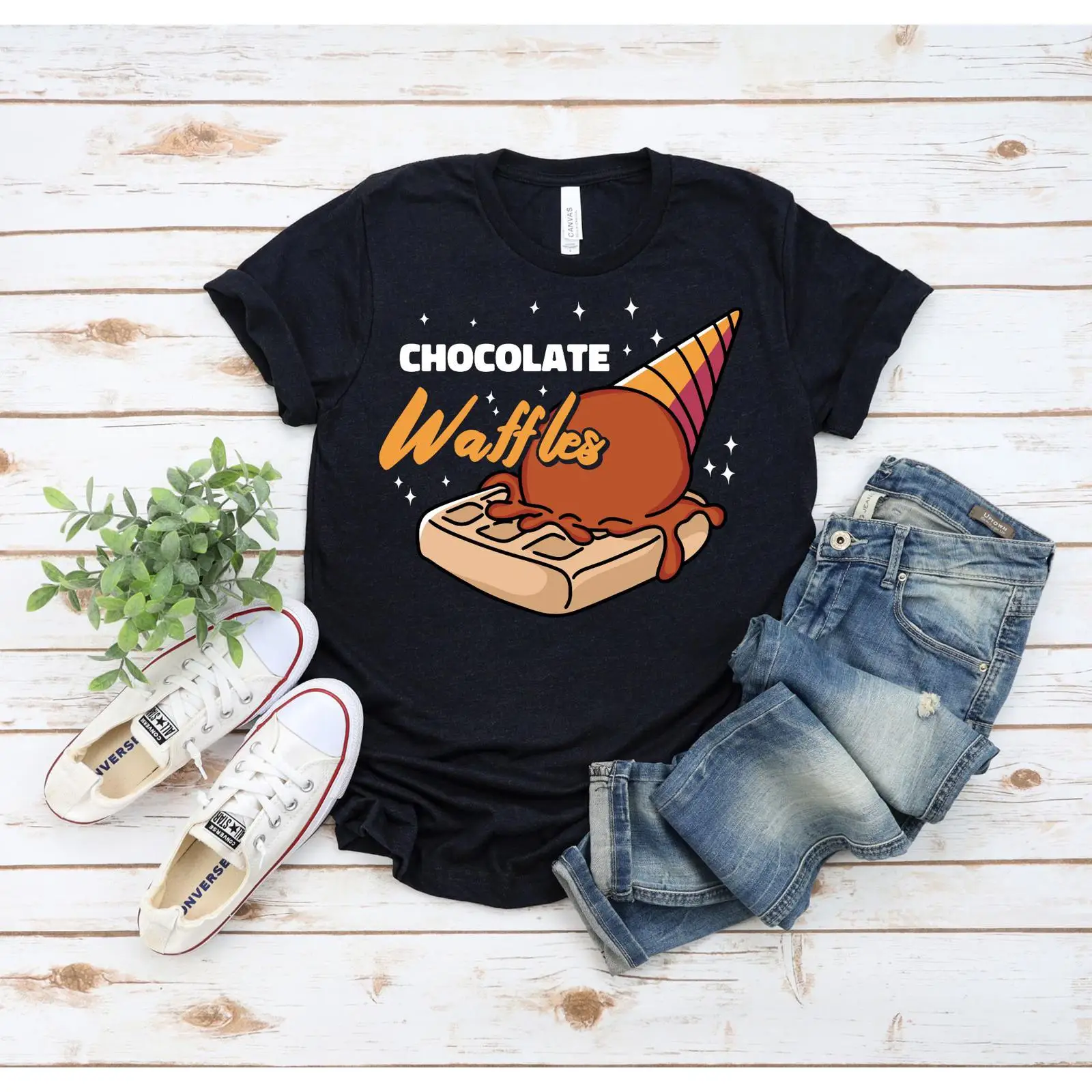 Kaos Waffle dan Es Krim Cokela - Foody Snacks ulasan dan harga