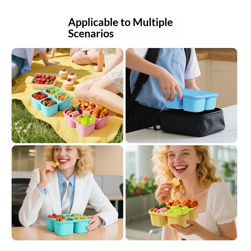 Kotak Bekal Silikon Food Grade - Food Snacks For School ulasan dan harga