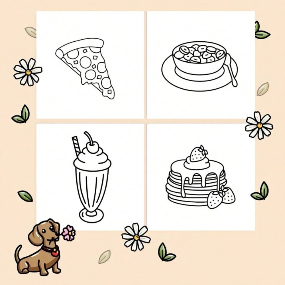 Buku Mewarnai Makanan dan Cami - Food Snacks Coloring Book ulasan dan harga