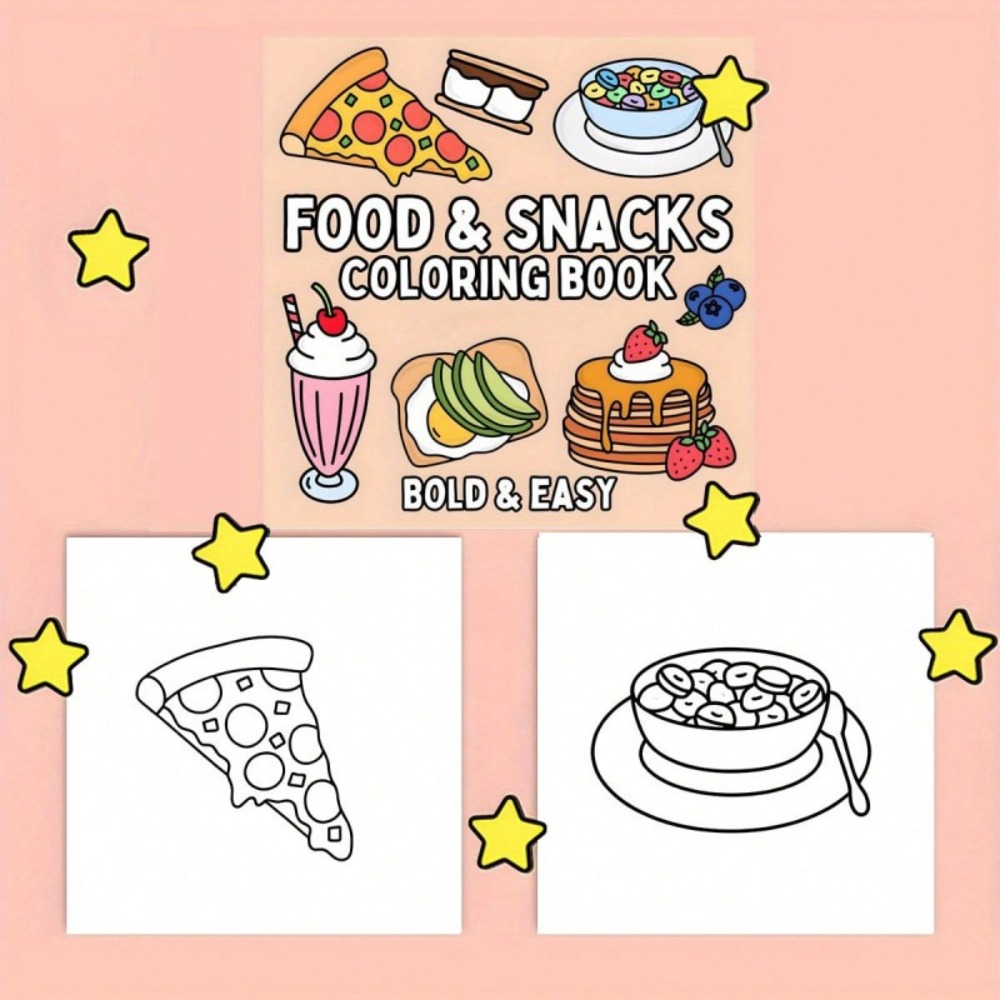 Buku Mewarnai Makanan dan Cami - Food Snacks Coloring Book ulasan dan harga