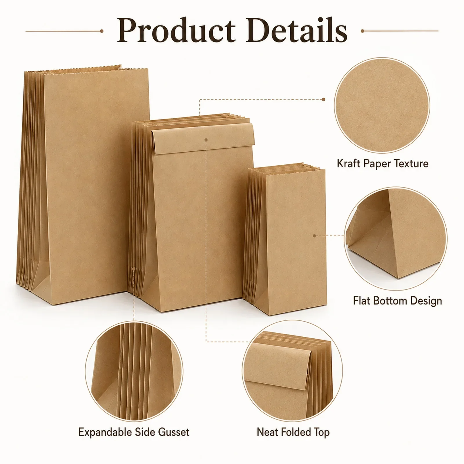 10-30Pcs Kantong Kertas Kraft  - Food Snacks For School ulasan dan harga
