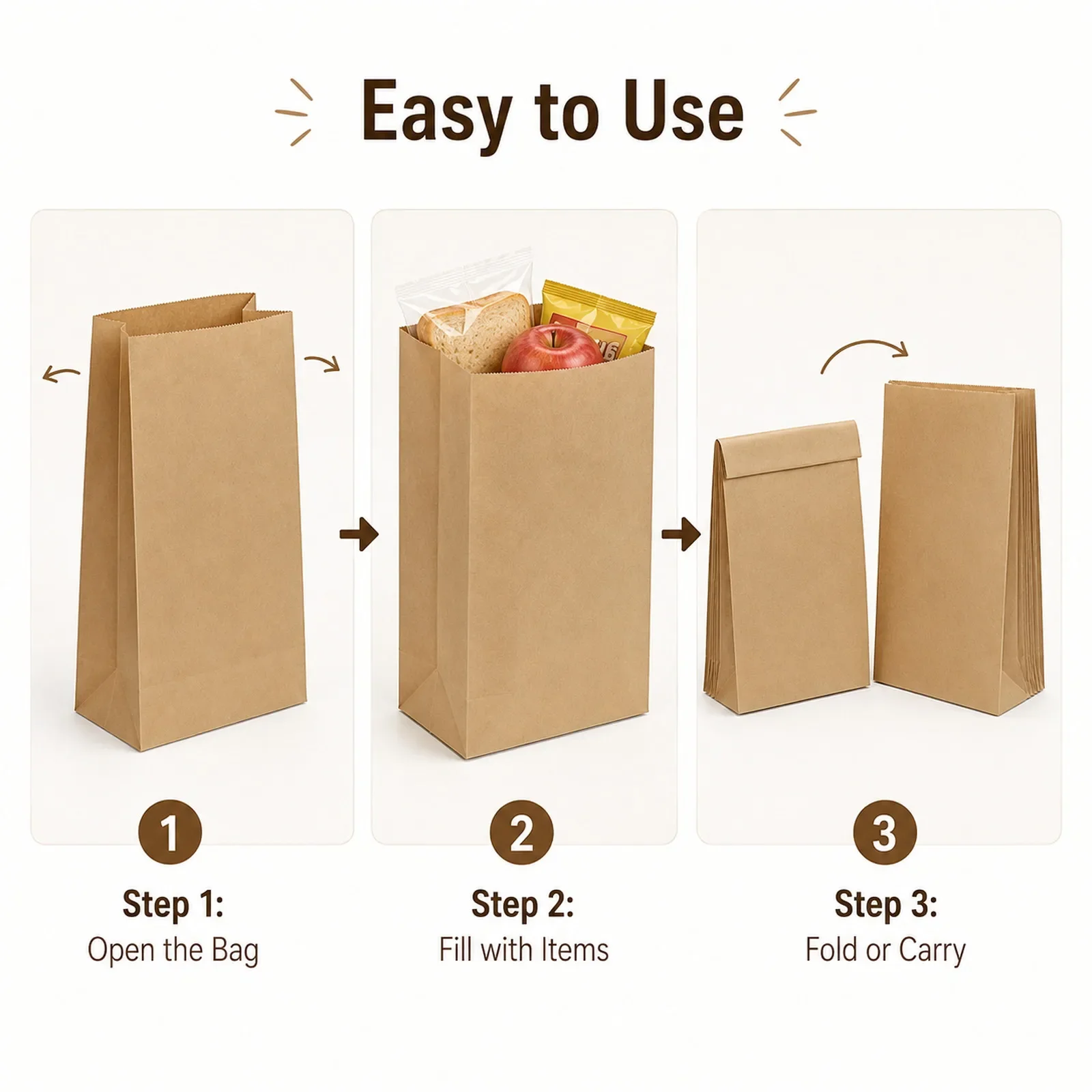 10-30Pcs Kantong Kertas Kraft  - Food Snacks For School ulasan dan harga