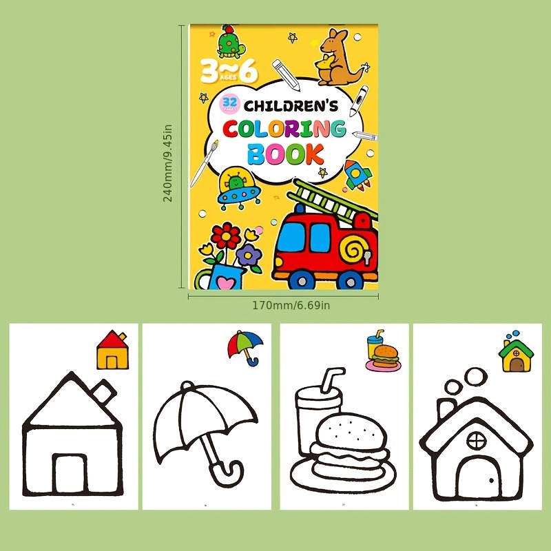 Buku Gambar Anak-Anak, Berisi  - Food Snacks Coloring Book ulasan dan harga